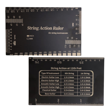 KIZAI QC0553/QC0554 銀色/黒 ギター ベース 弦高測定ゲージ ステンレス製