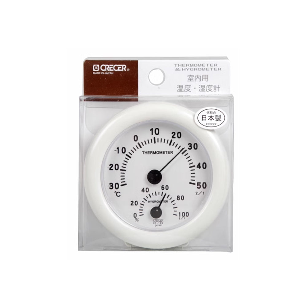 CRECER CR-103W 温湿度計 電池不要 卓上スタンド 壁掛け対応