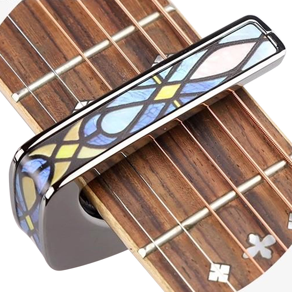 Thalia Capos ギター用カポタスト Black Chrome avec incrustation de vitrail