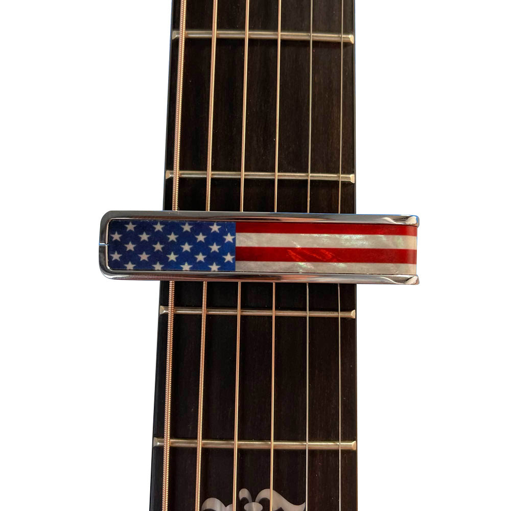 Thalia Capos ギターカポタスト Black Chrome Stars & Stripes TH-CB201-06