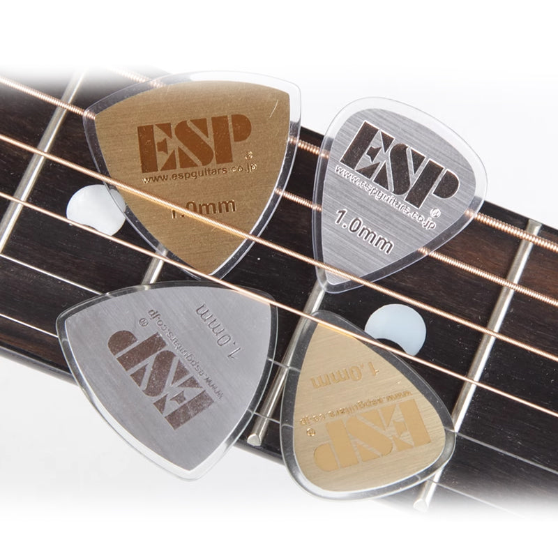 ESP トライアングル ギターピック 透明エッジ