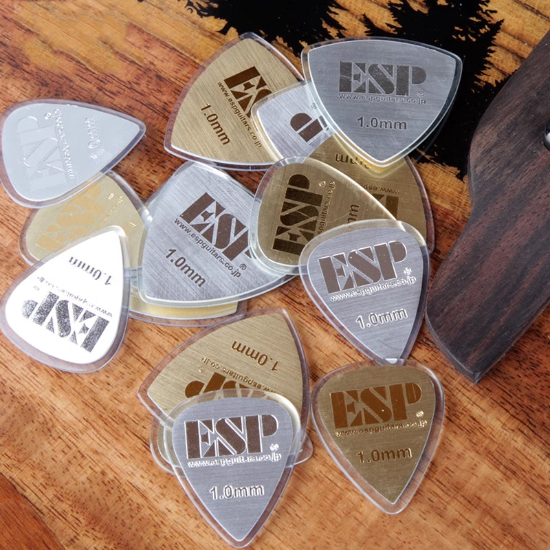ESP トライアングル ギターピック 透明エッジ