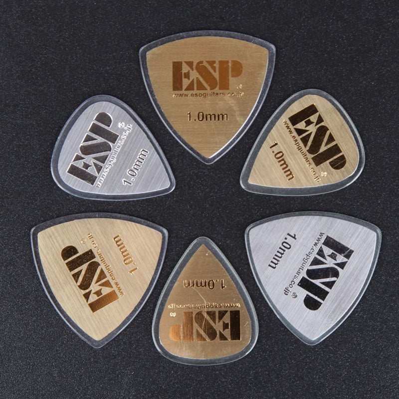 ESP トライアングル ギターピック 透明エッジ