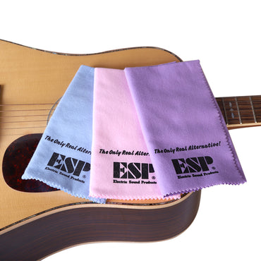 ESP CL-6 コットン製ギタークロス 青色とピンク色