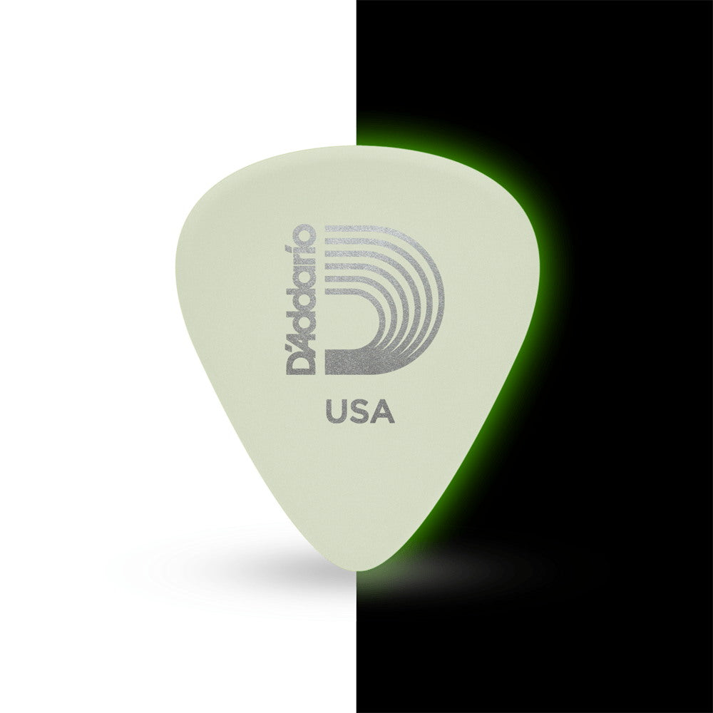 D'Addario Cellu-Glo Glow in the Dark ギターピック ティアドロップ 10枚入り