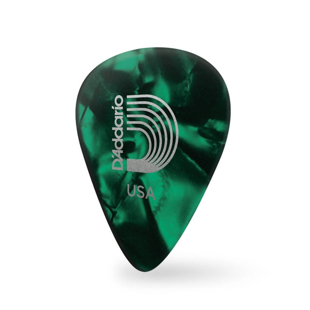 D'addario ダダリオ グリーンセルロイド ギターピック 4種類の厚さ 1CGP2/4/6/7