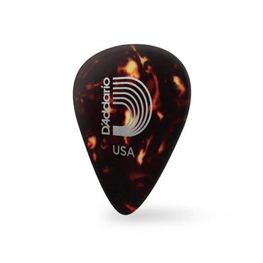 D'addario ダダリオ べっ甲柄セルロイドギターピック 4つの厚さ 1CSH2/4/6/7 10枚入り