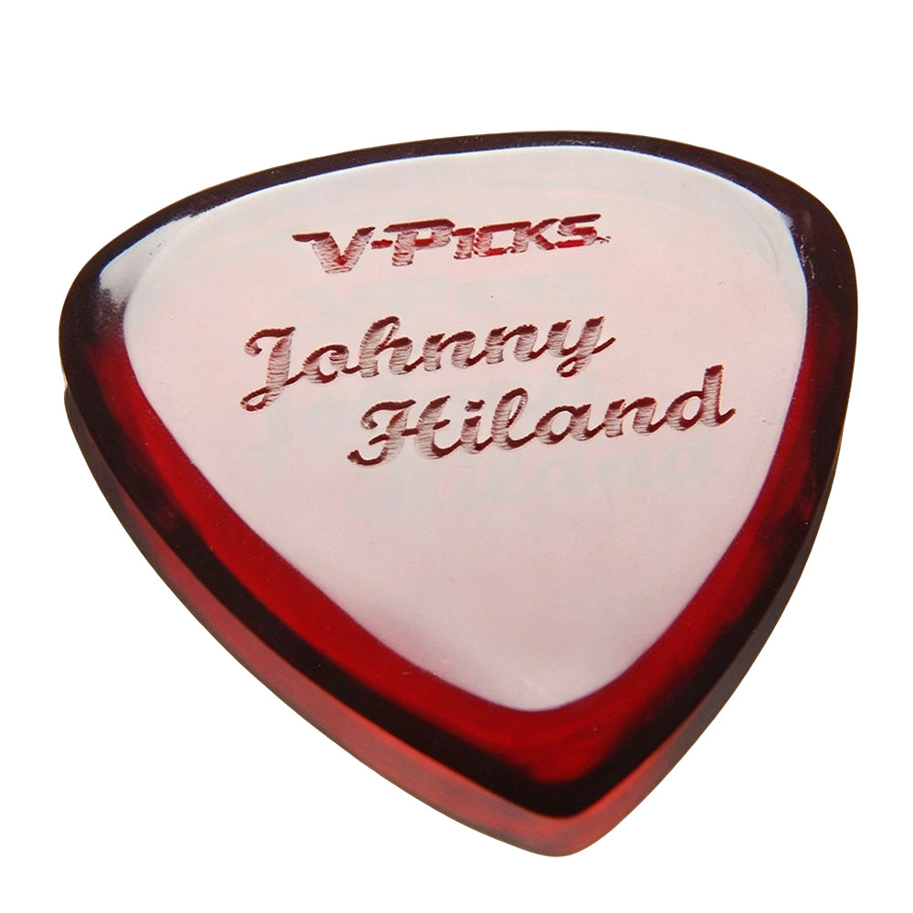 V-Picks JHPO ギターピック ジョニー・ヒランド サイン入り ルビーレッドセミトランスペアレント 2.75mm 1枚入り
