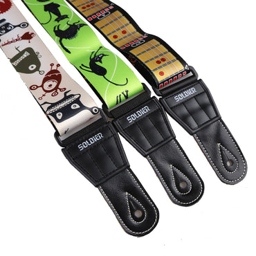 Soldier ソルジャーSTP-2826--◯◯ギターストラップ ポリエステルのカラー印刷