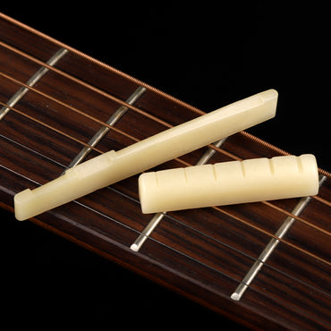 KIZAI キザイ アコースティックギター用 ナット&サドルセット ホワイト/ナチュラル 牛骨製