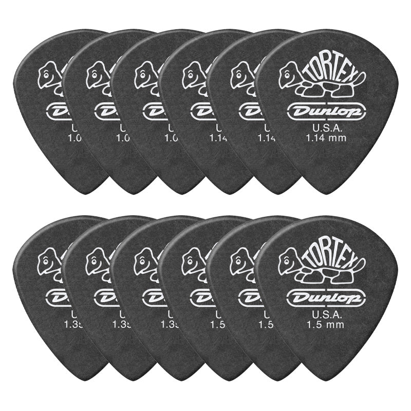 Jim Dunlop ジム ダンロップ 482R TORTEX Pitch Black Jazz III ジャズタイプギター ピック 12枚入り