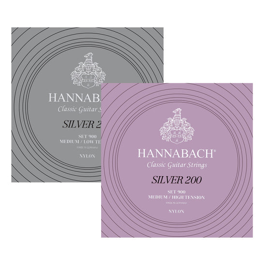 HANNABACH ハナバッハ 銀メッキクラシックギター弦 900MLT 900MHT ミディアム ローテンション ミディアム ハイテンション ナイロン弦 ドイツ製