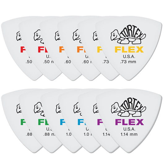 Jim Dunlop ジム ダンロップ 456R TORTEX FLEX TRIANGLEトライアングルギター ピック 12枚入り