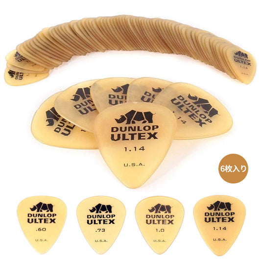 Jim Dunlop ジム ダンロップ 421R-◯◯ ギターピック ライノ スタンダード 透明イエロー 6枚入り