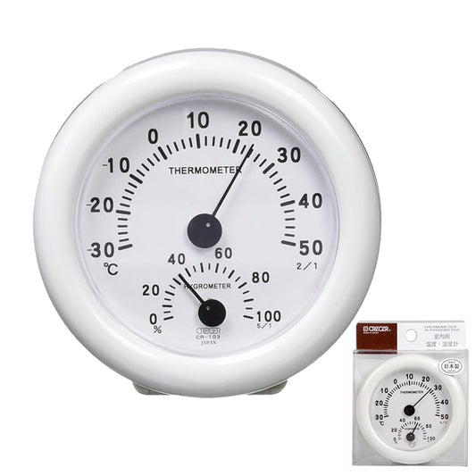 CRECER CR-103W 温湿度計 電池不要 卓上スタンド 壁掛け対応