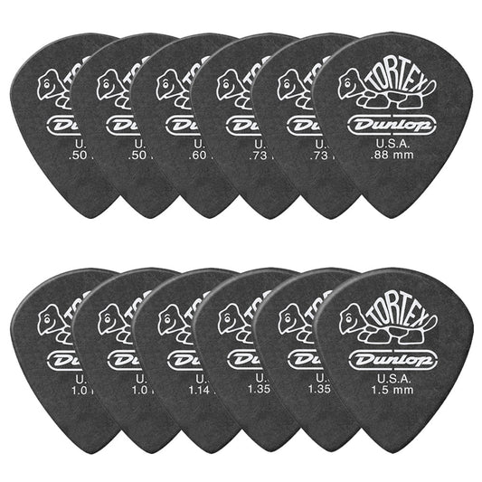 Jim Dunlop ジム ダンロップ 482R TORTEX Pitch Black Jazz III ジャズタイプギター ピック 12枚入り