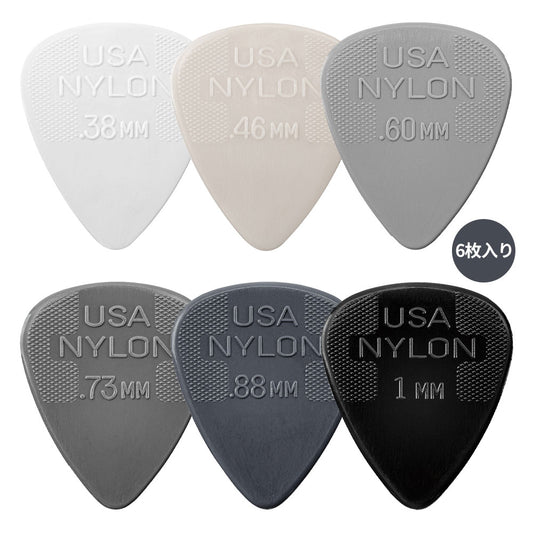 Jim Dunlop ジム ダンロップ 44R NYLON STANDARD ティアドロップナイロンギター ピック 6枚入り