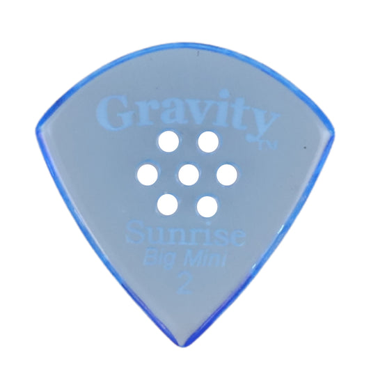 Gravity グラビティ Sunrise big mini ギターピック GSUB2PM blue 多孔設計 滑り止め耐久性 1枚入り