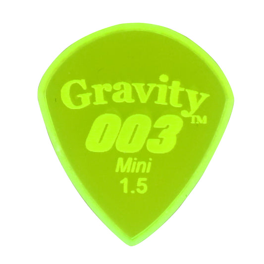 Gravity Picks グラビティピックス 003 Miniシリーズ G003M15M ギターピック Green 1.5mm 1枚入り