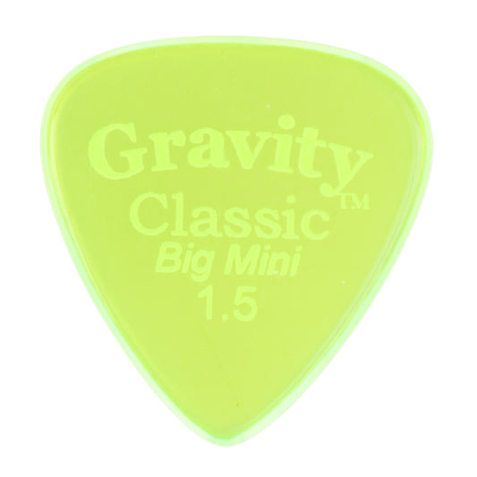 Gravity グラビティClassic big Mini ギターピック GCLB15P fluorescent green 1枚入り