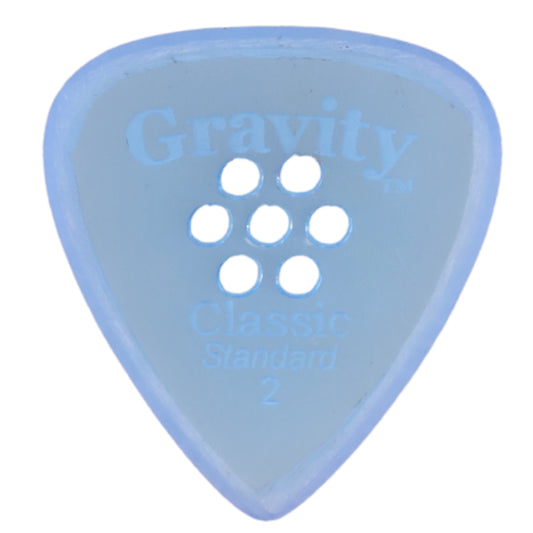 Gravity グラビティClassic Standard ギターピックGCLS2MM blue 多孔デザイン 1枚入り