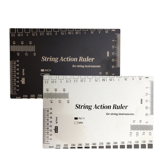 KIZAI QC0553/QC0554 銀色/黒 ギター ベース 弦高測定ゲージ ステンレス製