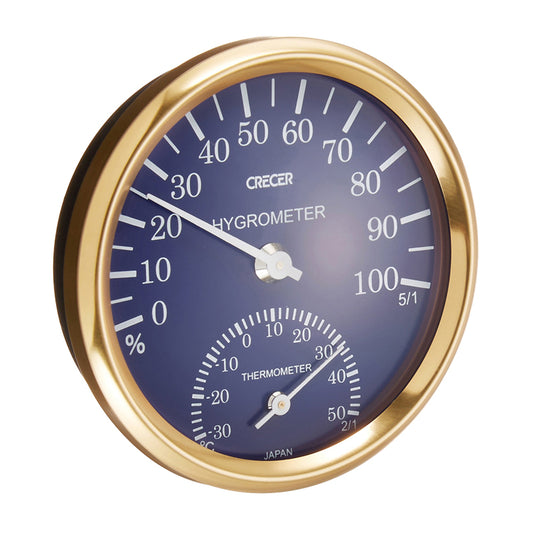 CRECER クレセル CR-101B 温湿度計 電池不要 壁掛け対応