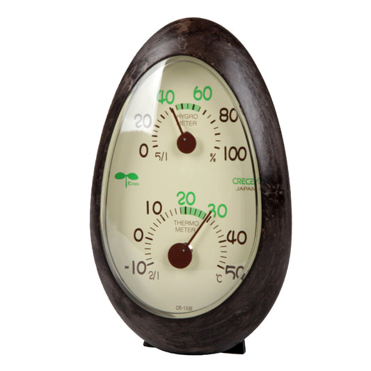 CRECER クレセル CR-133E温湿度計 電池不要 卓上スタンド