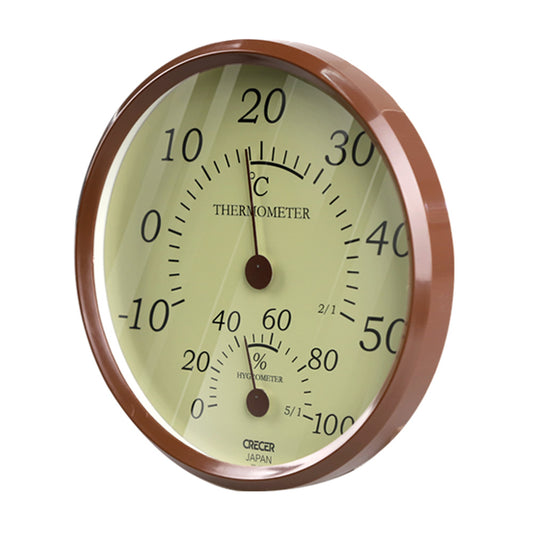 CRECER クレセル TR-150BR温湿度計 電池不要 壁掛け対応