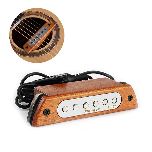Flanger フランジャー FP-02 マグネティックサウンドホールピックアップ 簡単取り付け 優れた音質