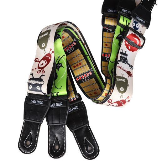 Soldier ソルジャーSTP-2826--◯◯ギターストラップ ポリエステルのカラー印刷