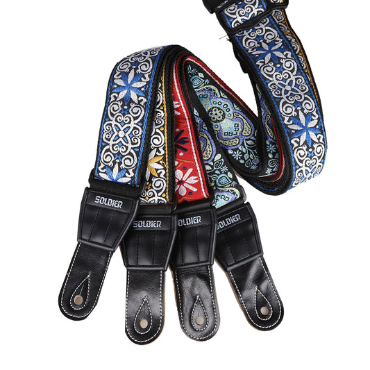 Soldier ソルジャーSTP-134--◯◯ギターストラップ コットン製 刺繍