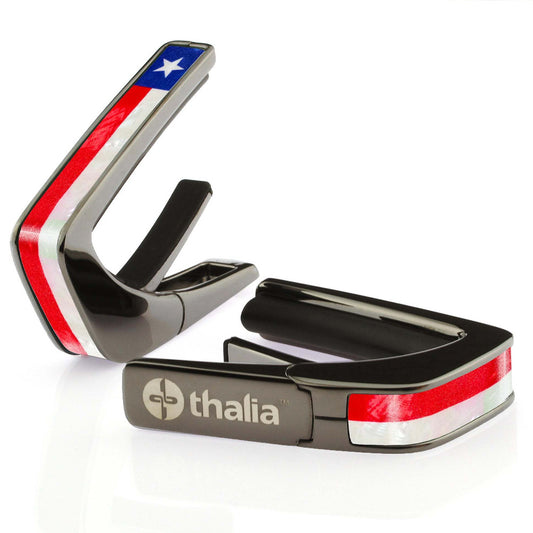 Thalia Capos ギターカポタスト Black Chrome Stars & Stripes TH-CB201-06