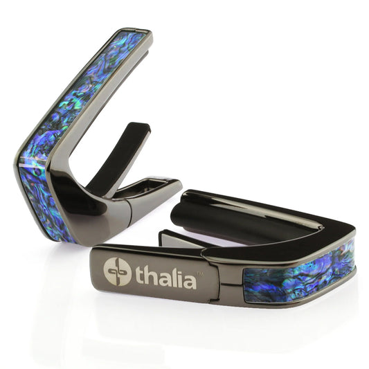 Thalia Capos ギターカポタスト Black Chrome w/Blue Abalone Inlay TH-CB200-BA【並行輸入】