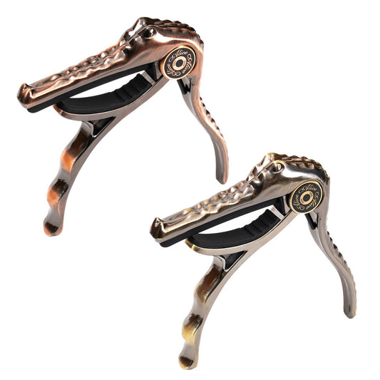 Alice アリス A007GS-◯◯ ワニのデザインギターカポタスト