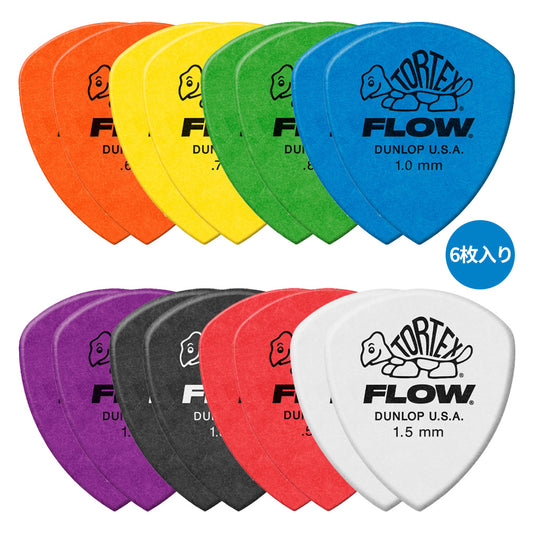 Jim Dunlop ジム ダンロップ 558R Tortex Flow ギターピック 6枚入り