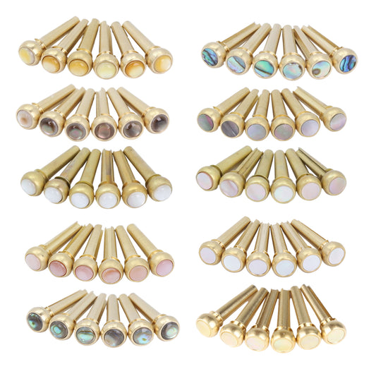 KIZAI キザイ QC012-◯◯ アコギ用 ブリッジピン 真鍮製 6個セット