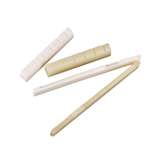 KIZAI キザイ アコースティックギター用 ナット&サドルセット ホワイト/ナチュラル 牛骨製