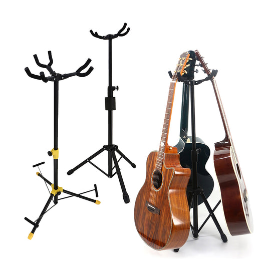 KIZAI キザイ 両端タイプ ブラック ギタースタンド 2ギター/3ギター対応 QC0474/QC0475