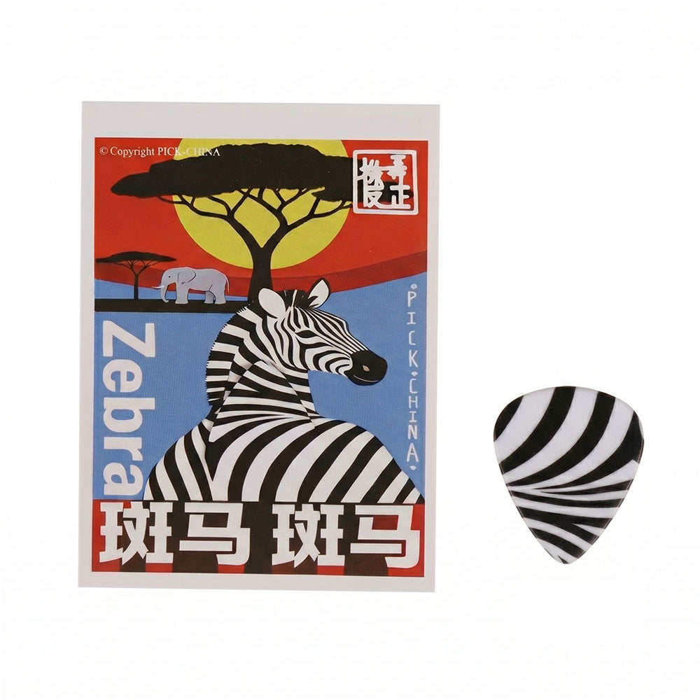 KIZAI キザイ 逆正成真 ゼブラデザイン ティアドロップギターピック