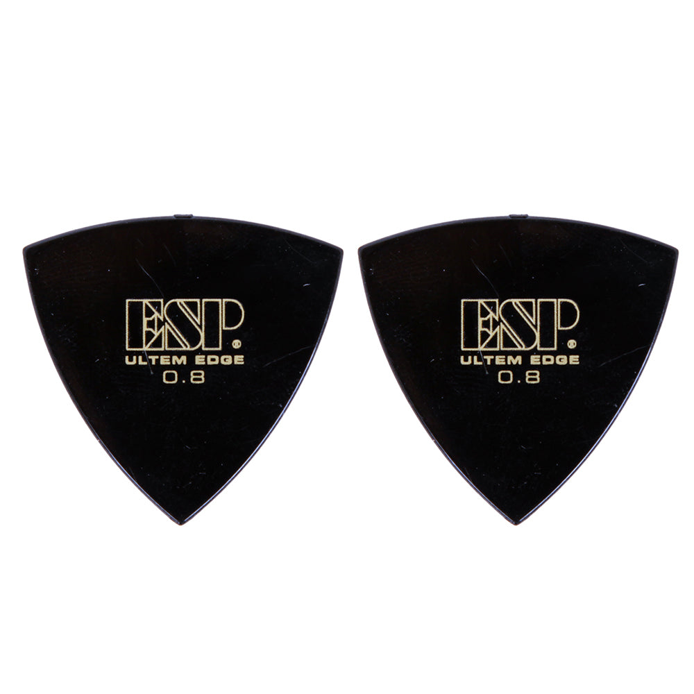 ESP ギターピック黄字黒底 トライアングル PD-UE08 0.8mm