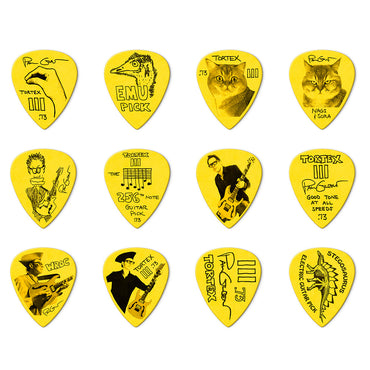 Jim Dunlop Paul Gilbert Tortex TIII ギターピック PG462R73 6種類のデザイン 各1枚