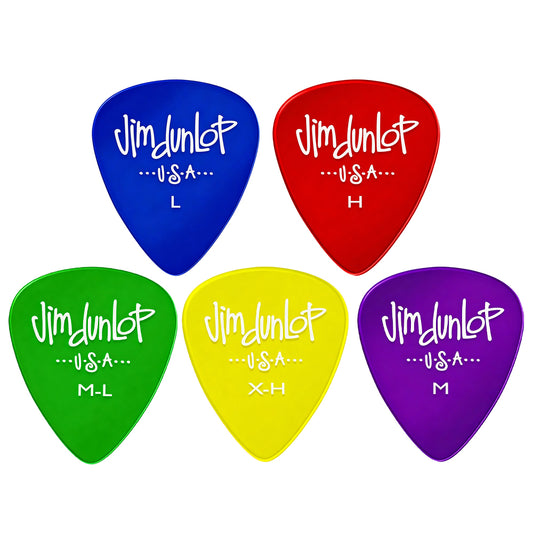 Jim Dunlop Gels ポリカーボネート ティアドロップ ピック 5ゲージ展開 1枚入り