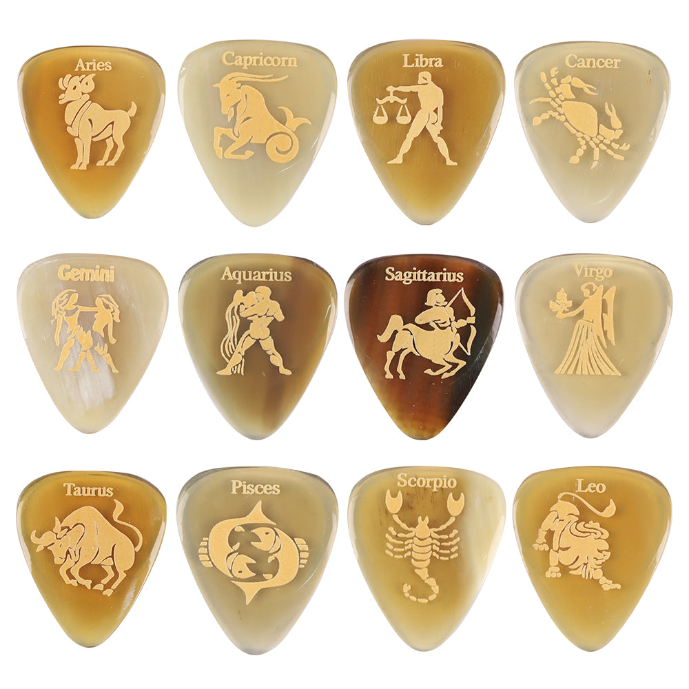 Timber tones ティンバー トーンズ ZODIAC TONESシリーズ ZDT-◯◯-1 半透明のバッファローホーン ギターピック 1枚入り