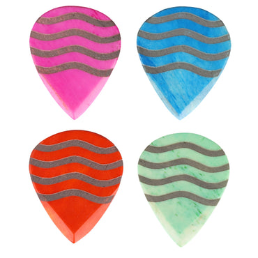 Timber-tones ティンバー・トーンズ JAZZY TONESシリーズ MAX JAZYM バッファロー・ボーン ティアドロップ型ギターピック 速弾きに適 イギリス製