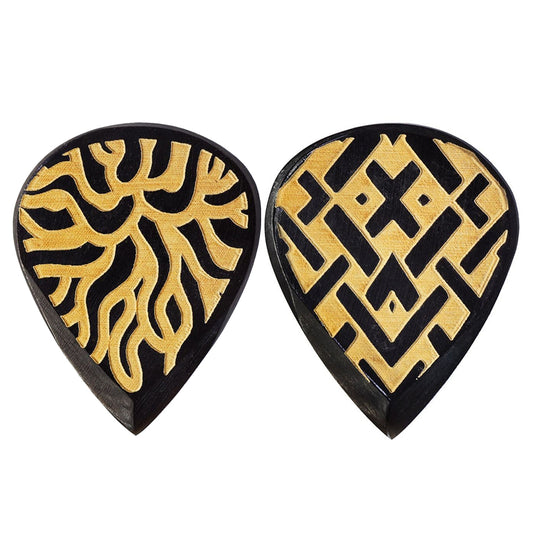 Timber-tones ティンバー・トーンズ TRIB-◯◯ ギターピック 黒バッファローホーン 1枚入り