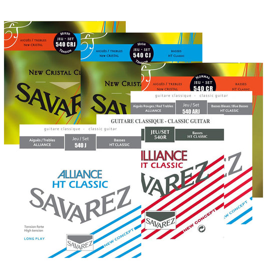 Savarez ALLIANCE HT/NEW CRISTAL CLASSIC クラシックギター弦 フランス製 540R/J/CJ/CR/CRJ/ARJ