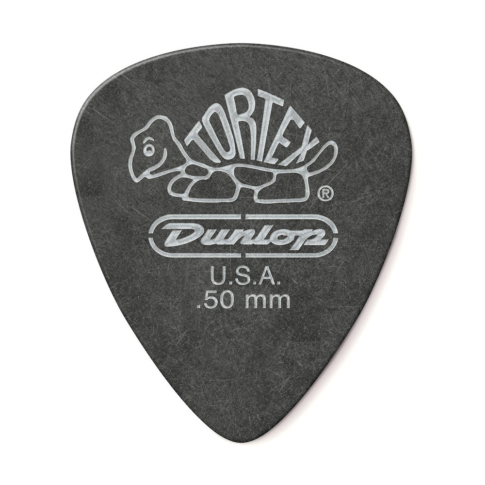 JIM Dunlop Tortex べっ甲柄 ブラックシルバー スタンダード ギターピック 488R 1枚入り