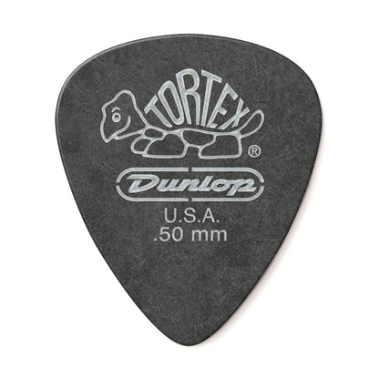 JIM Dunlop Tortex べっ甲柄 ブラックシルバー スタンダード ギターピック 488R 1枚入り