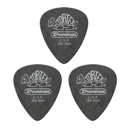 JIM Dunlop Tortex べっ甲柄 ブラックシルバー スタンダード ギターピック 488R 3枚入り